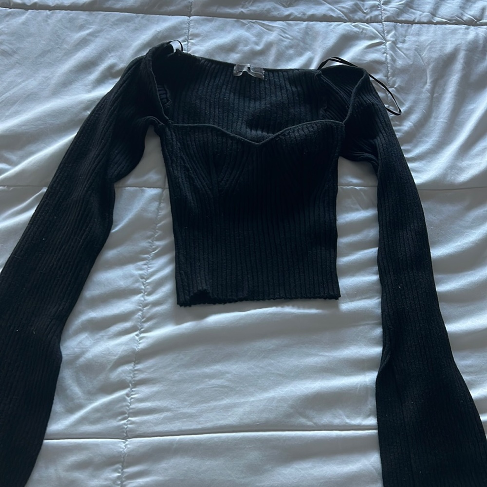 Urban Outfitters black sweetheart sweater. Size small.